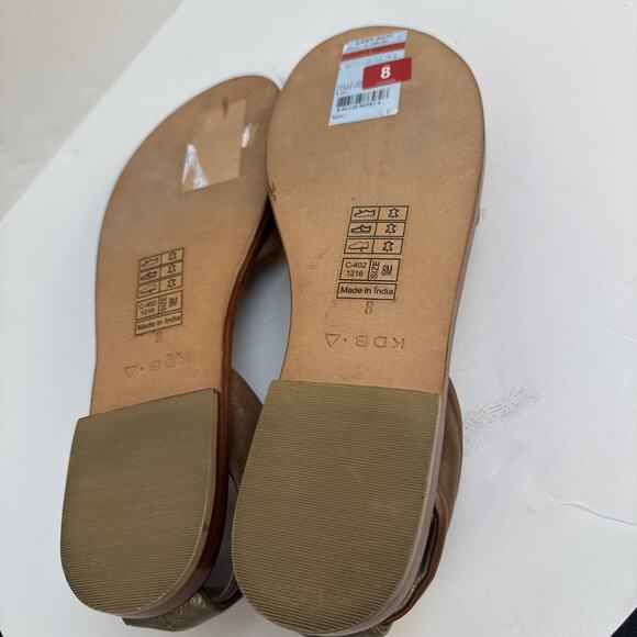 Kelsi Dagger Brooklyn Womens Brown Leather Sandals Flats Size 8 NWOB - Picture 7 of 7